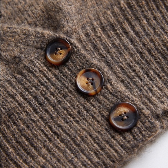 COMMENSE•the next morning brown cardigan medium - Picture 4 of 6